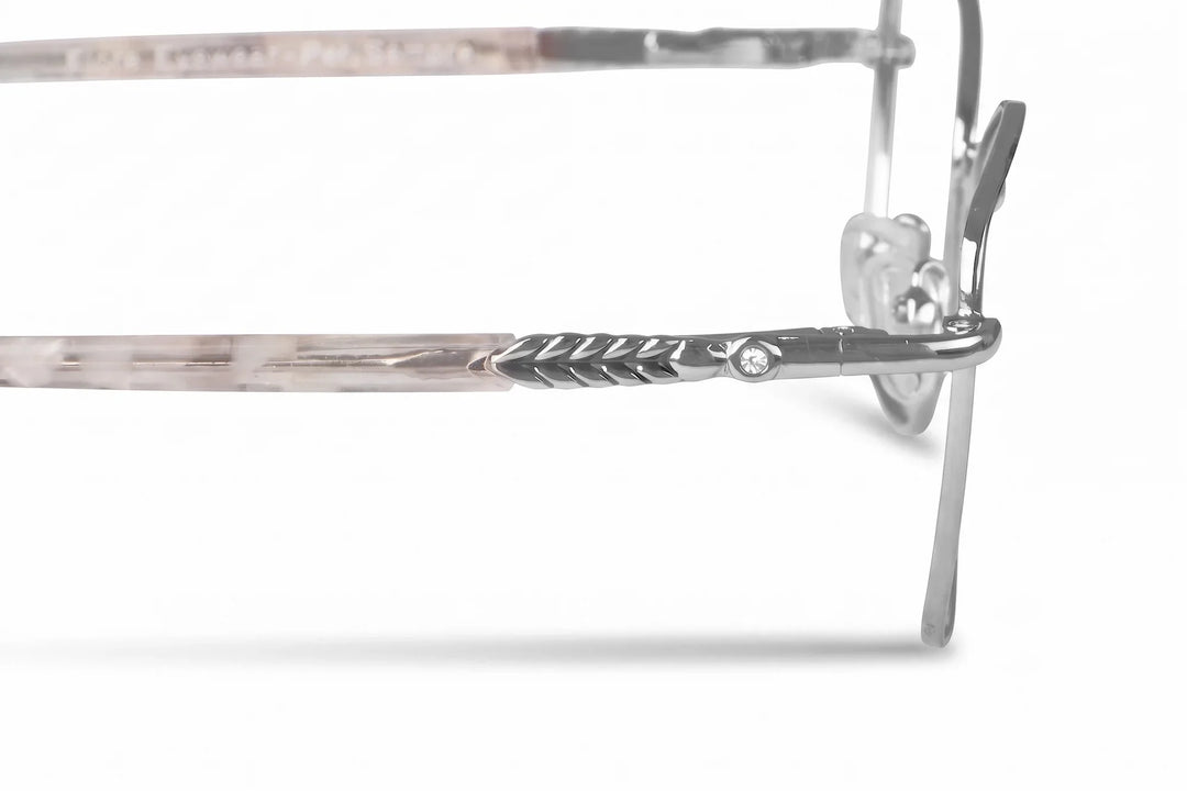 Anteojos Fiore 2210 en silver black – close-up detail