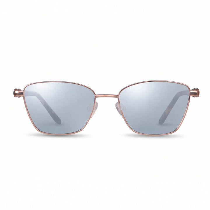 Lentes de sol Fiore 22115 Brown cristal Espejado Silver polarizado vista frontal mujer #color_espejado-silver #foto_frontal