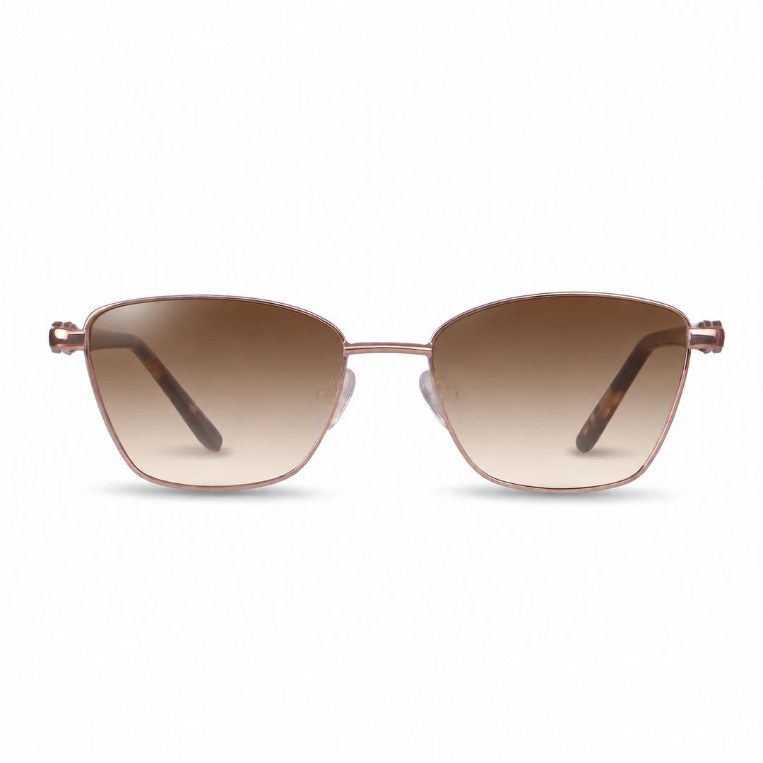 Lentes de sol Fiore 22115 Brown cristal Gradiente Cafe polarizado vista frontal mujer #color_gradiente-cafe #foto_frontal