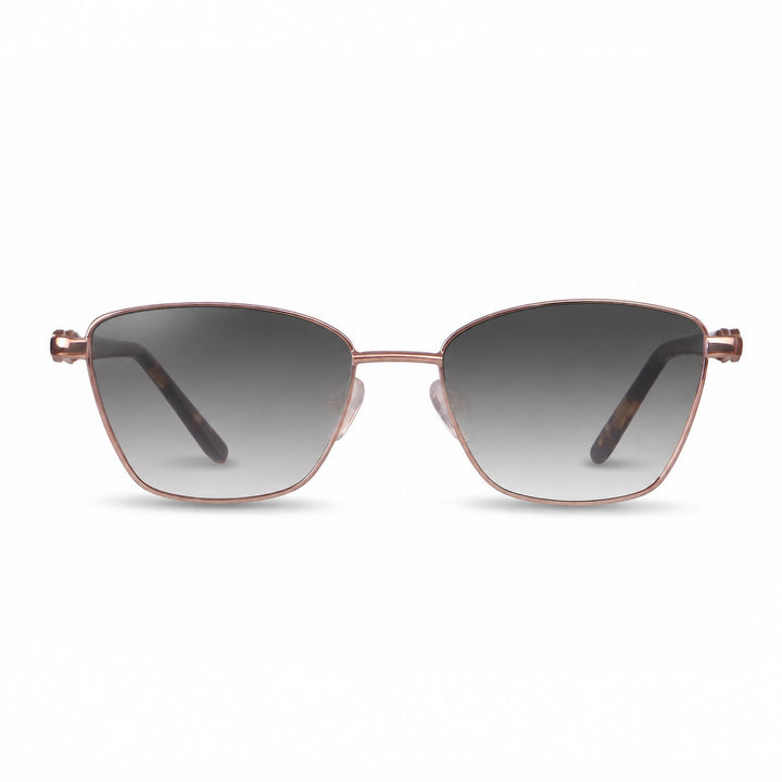 Lentes de sol Fiore 22115 Brown cristal Gradiente Gris polarizado vista frontal mujer #color_gradiente-gris #foto_frontal