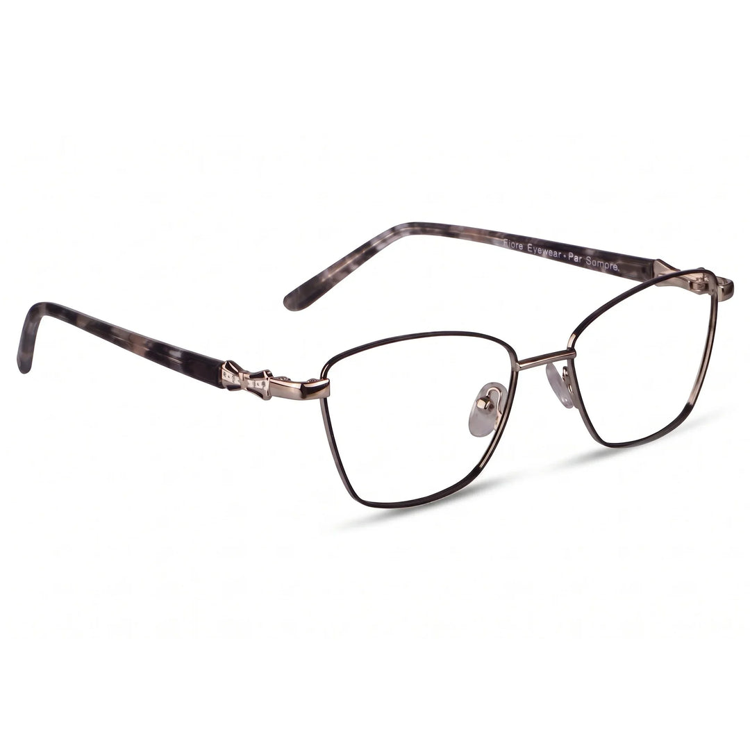 Anteojos Fiore 22115 en black silver – vista en tres cuartos