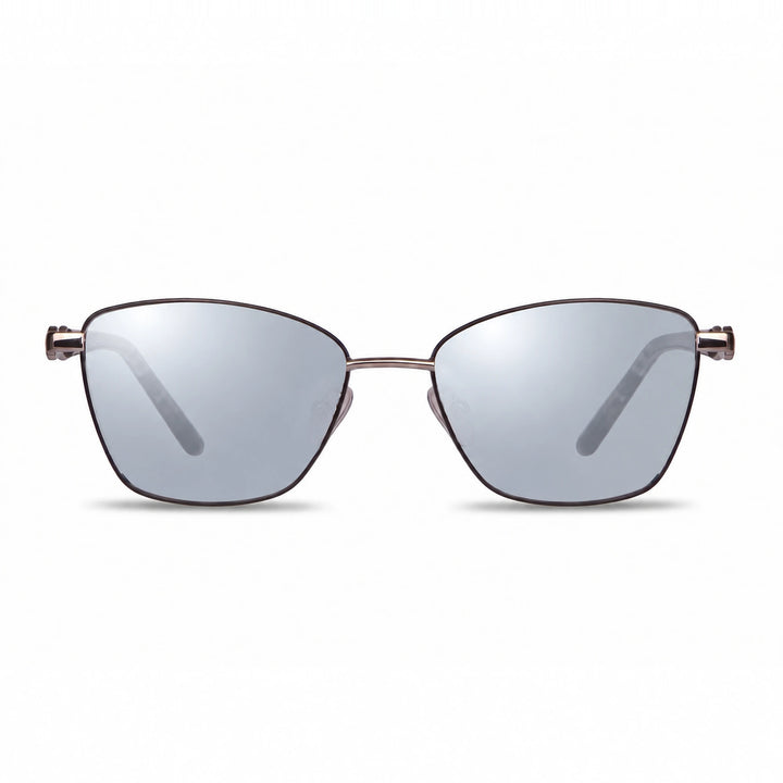 Lentes de sol Fiore 22115 Gris cristal Espejado Silver polarizado vista frontal mujer #color_espejado-silver #foto_frontal