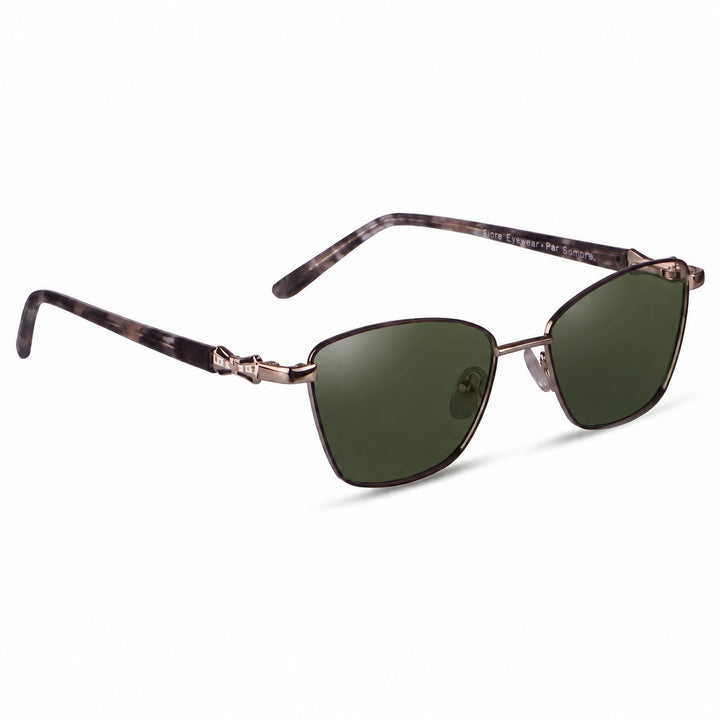 Lentes de sol Fiore 22115 Gris cristal G15 polarizado vista tres cuartos mujer #color_g15