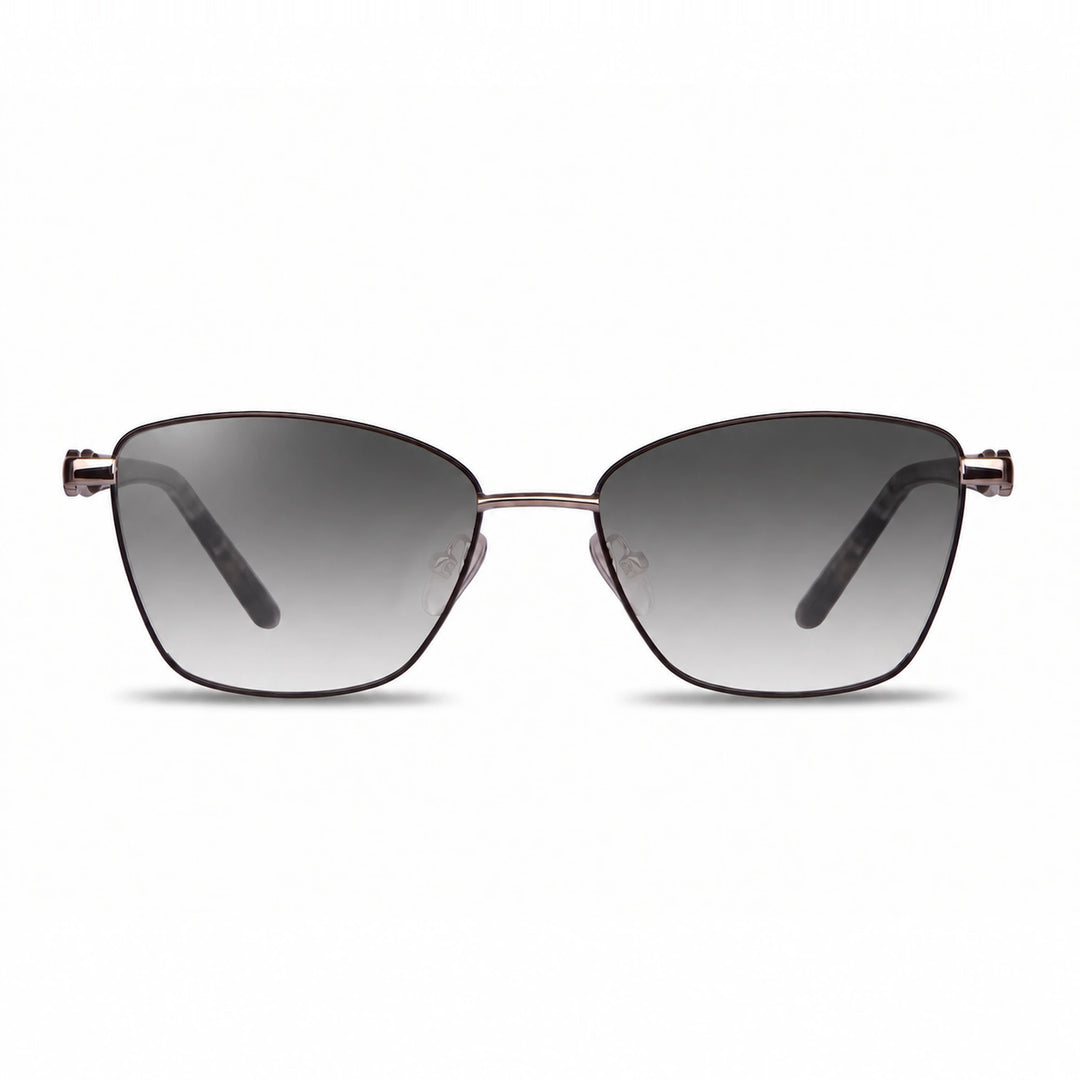 Lentes de sol Fiore 22115 Gris cristal Gradiente Gris polarizado vista frontal mujer #color_gradiente-gris #foto_frontal