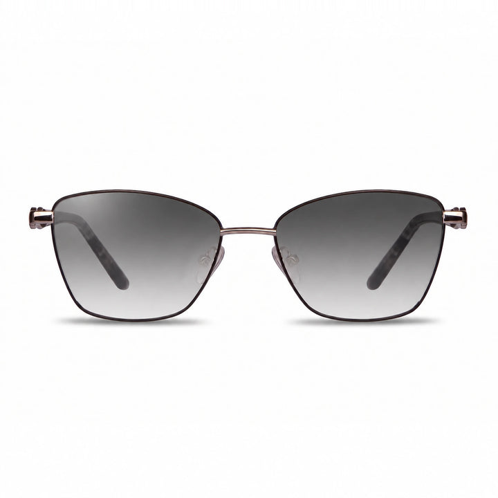 Lentes de sol Fiore 22115 Gris cristal Gradiente Gris polarizado vista frontal mujer #color_gradiente-gris #foto_frontal