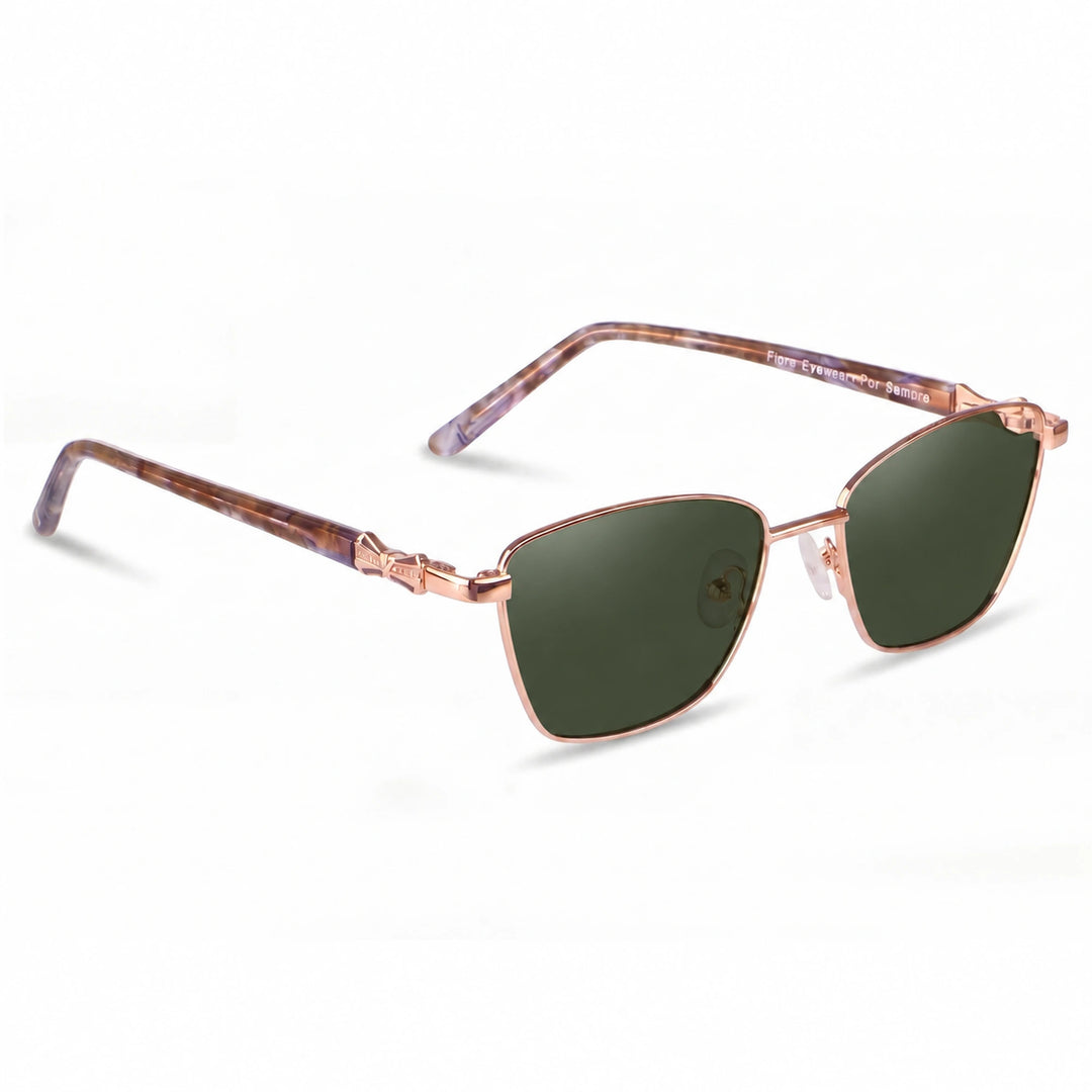 Lentes de sol Fiore 22115 Dorado cristal G15 polarizado vista tres cuartos mujer #color_g15