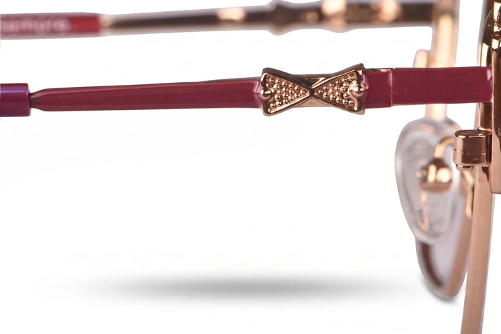 Anteojos Fiore 3837 en red gold – close-up detail