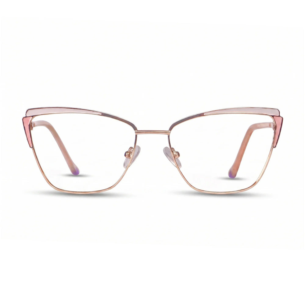 Anteojos Fiore 3837 en rosado dorado – vista frontal #color_rosado