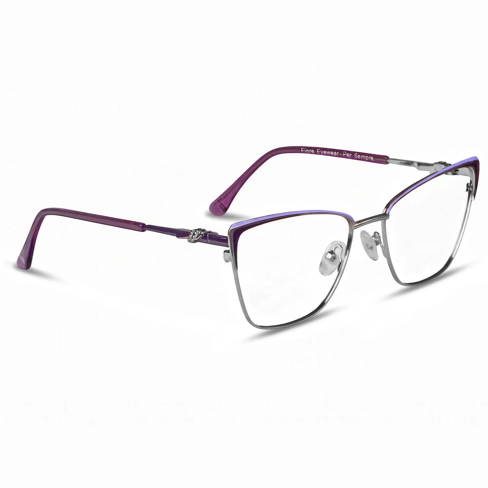 Anteojos Fiore 3839 en purple silver – vista en tres cuartos