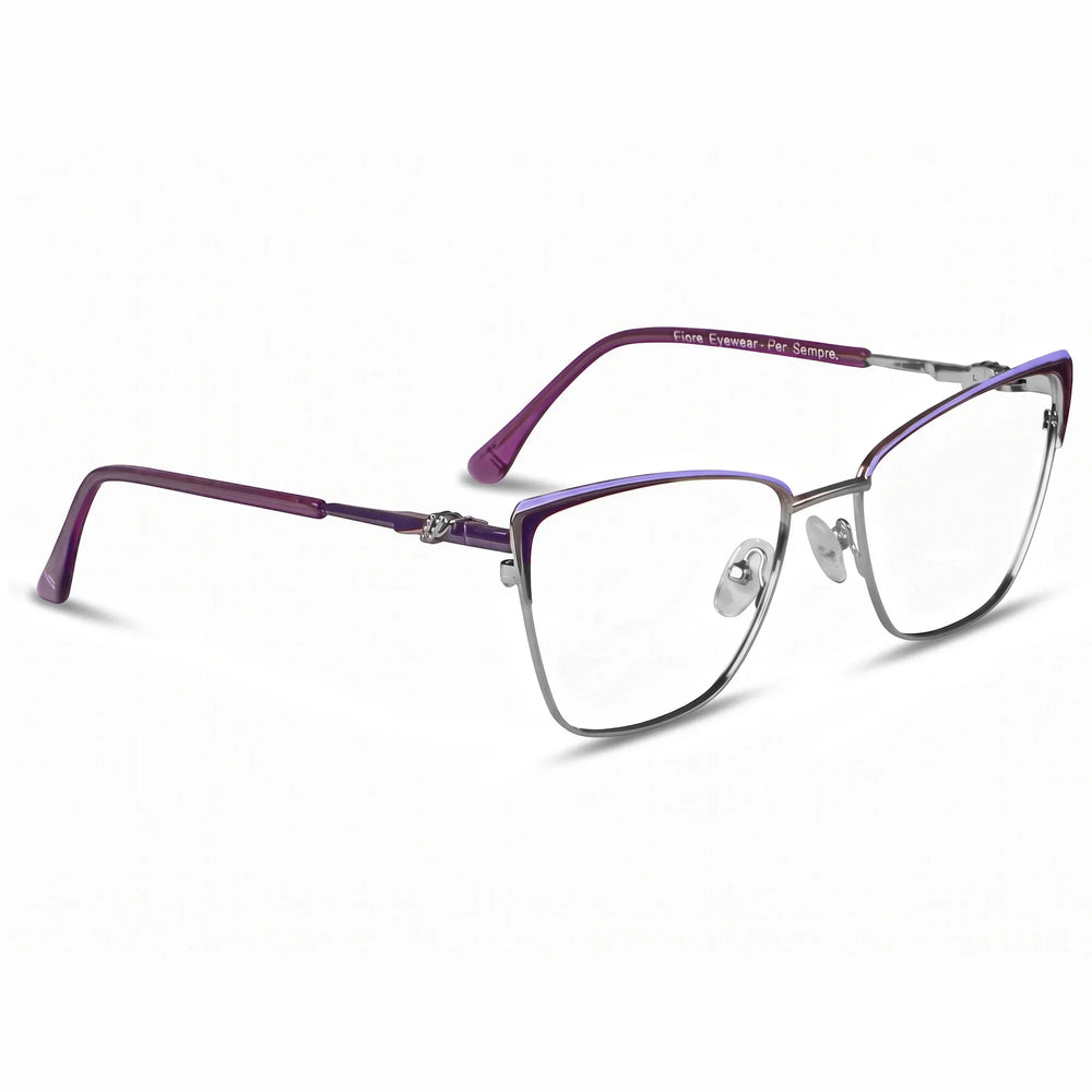 Anteojos Fiore 3839 en morado plateado – vista en tres cuartos