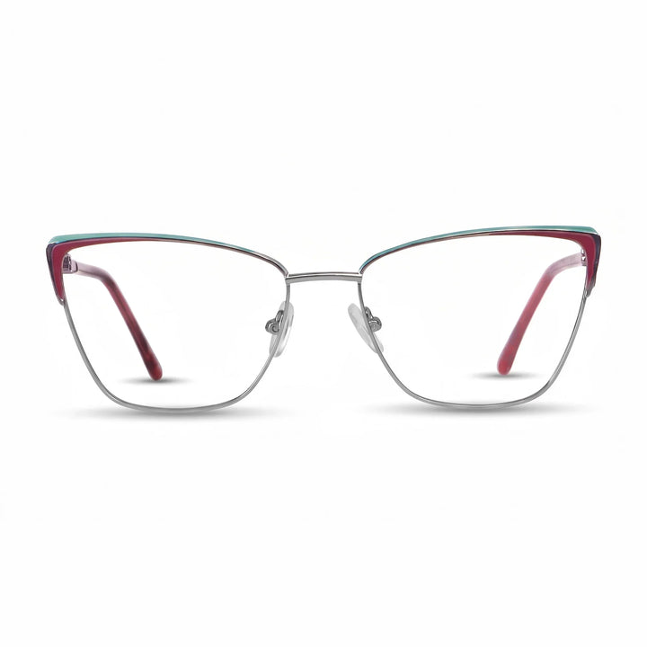 Anteojos Fiore 3839 en rojo gunmetal – vista frontal