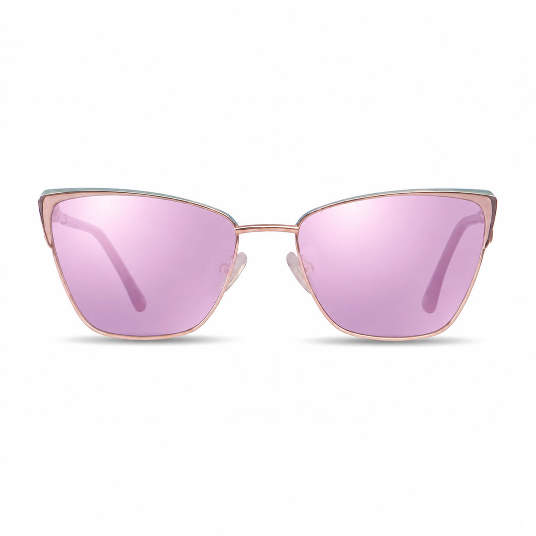 Lentes de sol Fiore 3839 Rosado cristal Espejado Rosado polarizado vista frontal mujer #color_espejado-rosado #foto_frontal