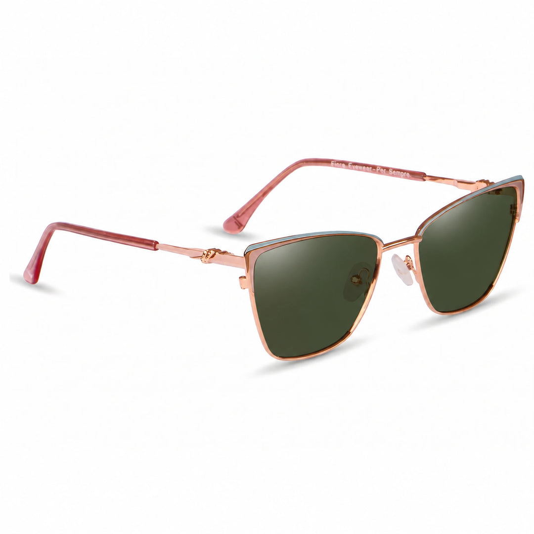 Lentes de sol Fiore 3839 Rosado cristal G15 polarizado vista tres cuartos mujer #color_g15