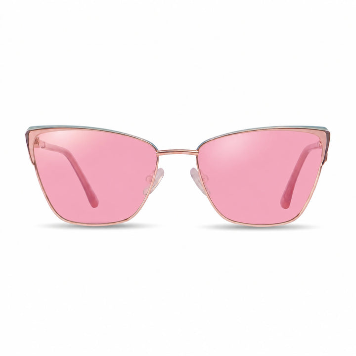 Lentes de sol Fiore 3839 Rosado cristal Rosado polarizado vista frontal mujer #color_rosado #foto_frontal