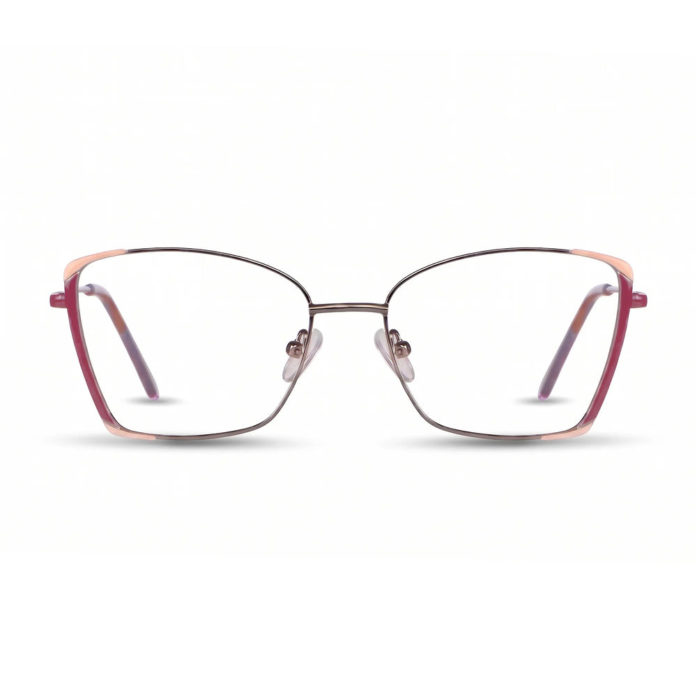 Anteojos Fiore 3916 en morado rosado plateado – vista frontal #color_plateado