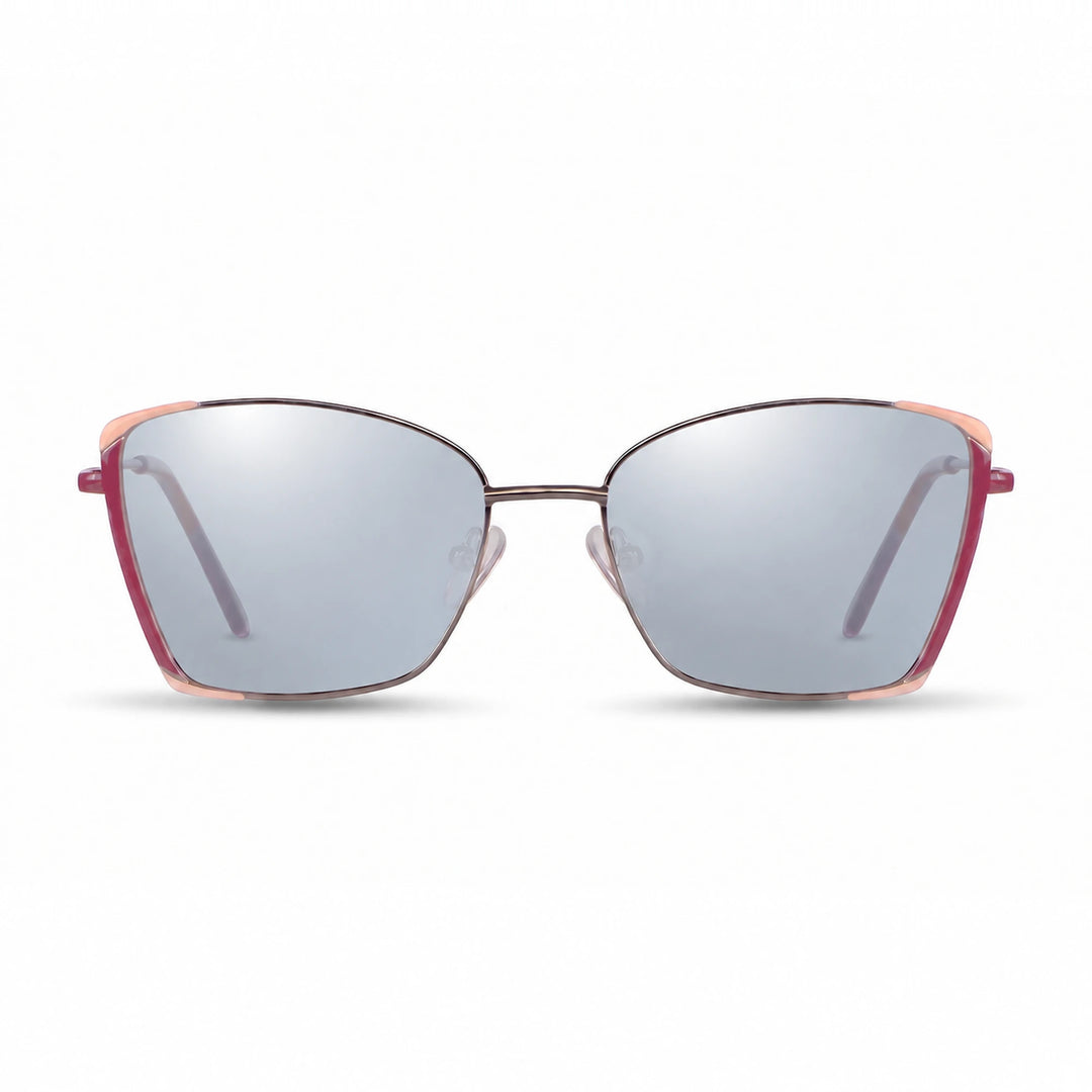 Lentes de sol Fiore 3916 Plateado cristal Espejado Silver polarizado vista frontal mujer #color_espejado-silver #foto_frontal