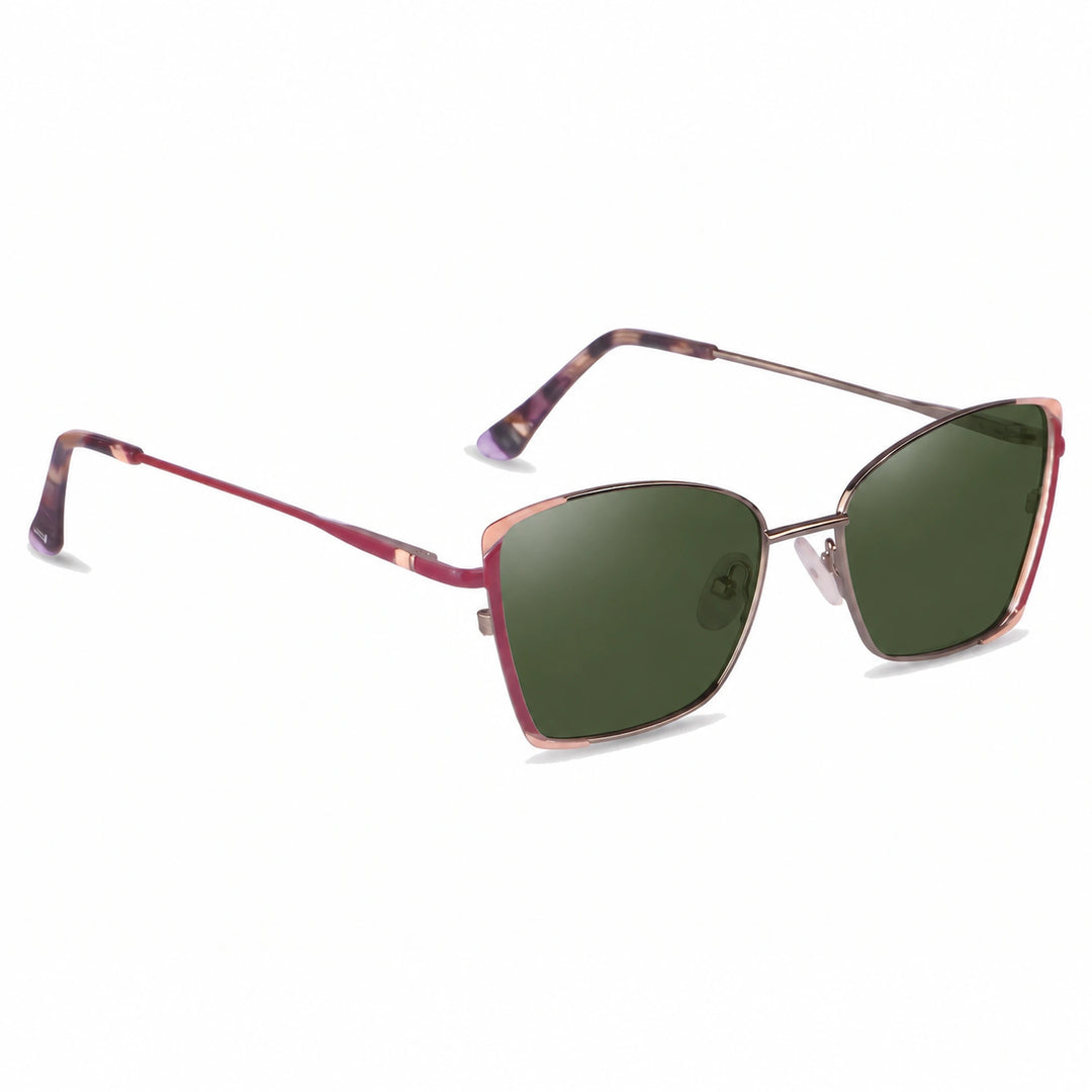 Lentes de sol Fiore 3916 Plateado cristal G15 polarizado vista tres cuartos mujer #color_g15