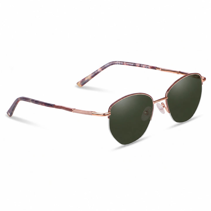 Lentes de sol Fiore 3921 Brown cristal G15 polarizado vista tres cuartos mujer #color_g15