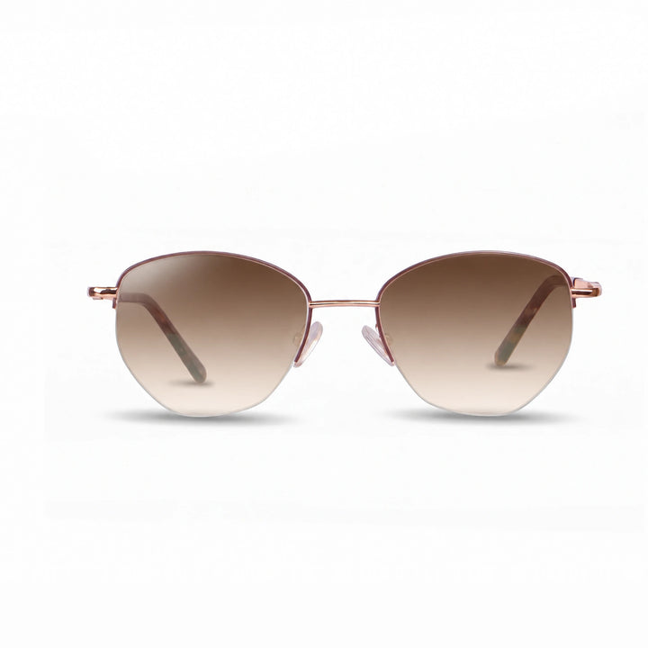 Lentes de sol Fiore 3921 Brown cristal Gradiente Cafe polarizado vista frontal mujer #color_gradiente-cafe #foto_frontal