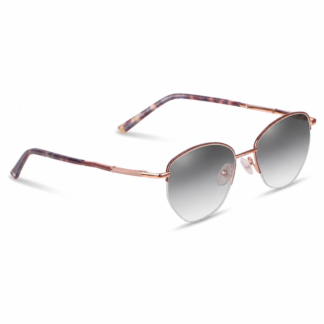 Lentes de sol Fiore 3921 Brown cristal Gradiente Gris polarizado vista tres cuartos mujer #color_gradiente-gris