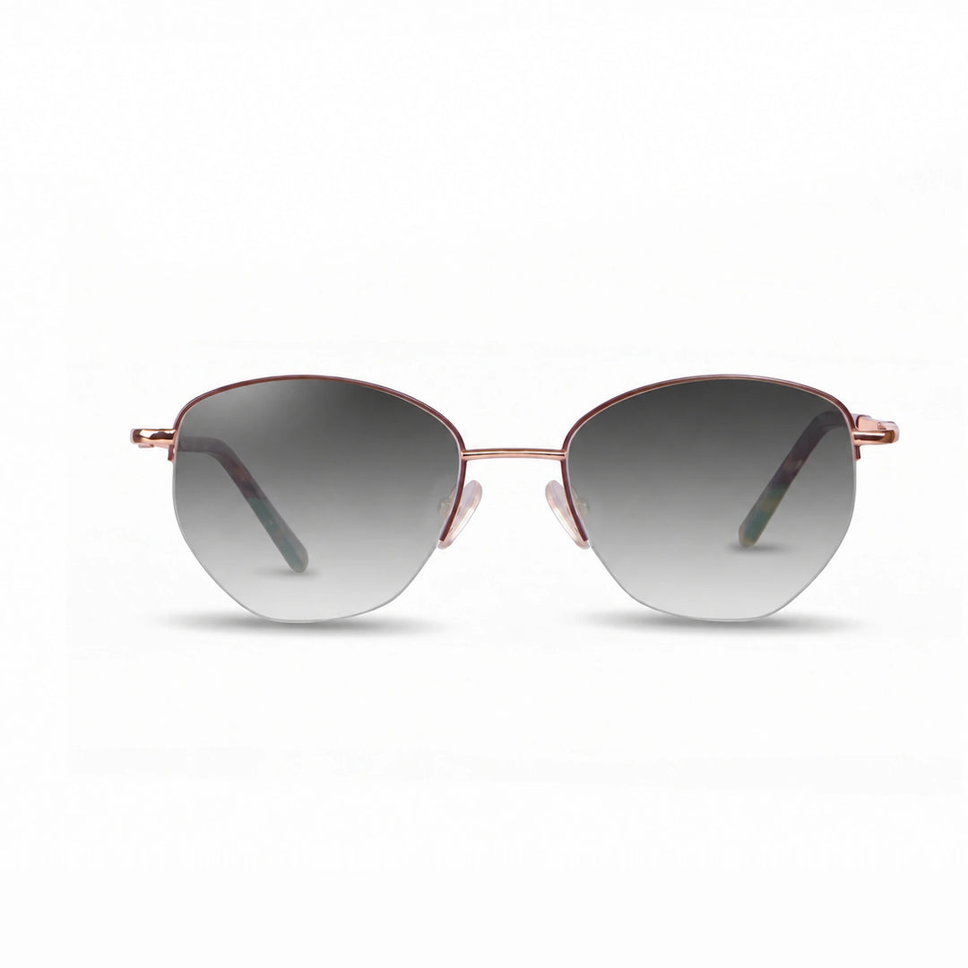 Lentes de sol Fiore 3921 Brown cristal Gradiente Gris polarizado vista frontal mujer #color_gradiente-gris #foto_frontal