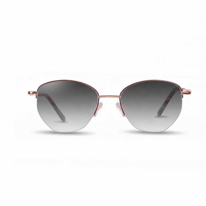 Lentes de sol Fiore 3921 Brown cristal Gradiente Gris polarizado vista frontal mujer #color_gradiente-gris #foto_frontal