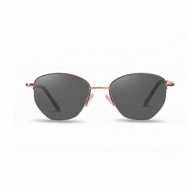 Lentes de sol Fiore 3921 Brown cristal Negro polarizado vista frontal mujer #color_negro #foto_frontal