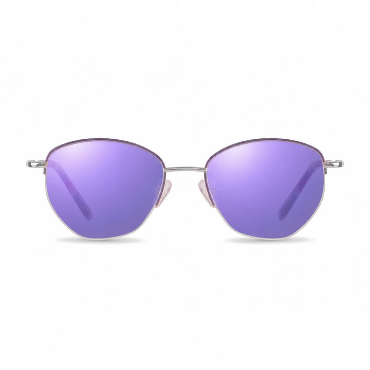 Lentes de sol Fiore 3921 Morado cristal Espejado Morado polarizado vista frontal mujer #color_espejado-morado #foto_frontal