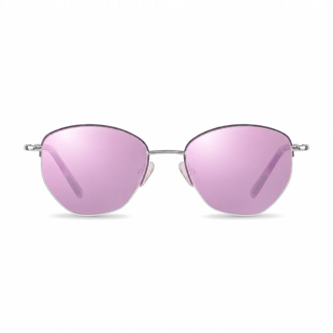 Lentes de sol Fiore 3921 Morado cristal Espejado Rosado polarizado vista frontal mujer #color_espejado-rosado #foto_frontal