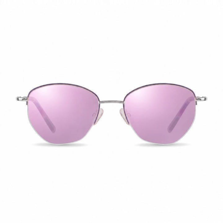 Lentes de sol Fiore 3921 Morado cristal Espejado Rosado polarizado vista frontal mujer #color_espejado-rosado #foto_frontal