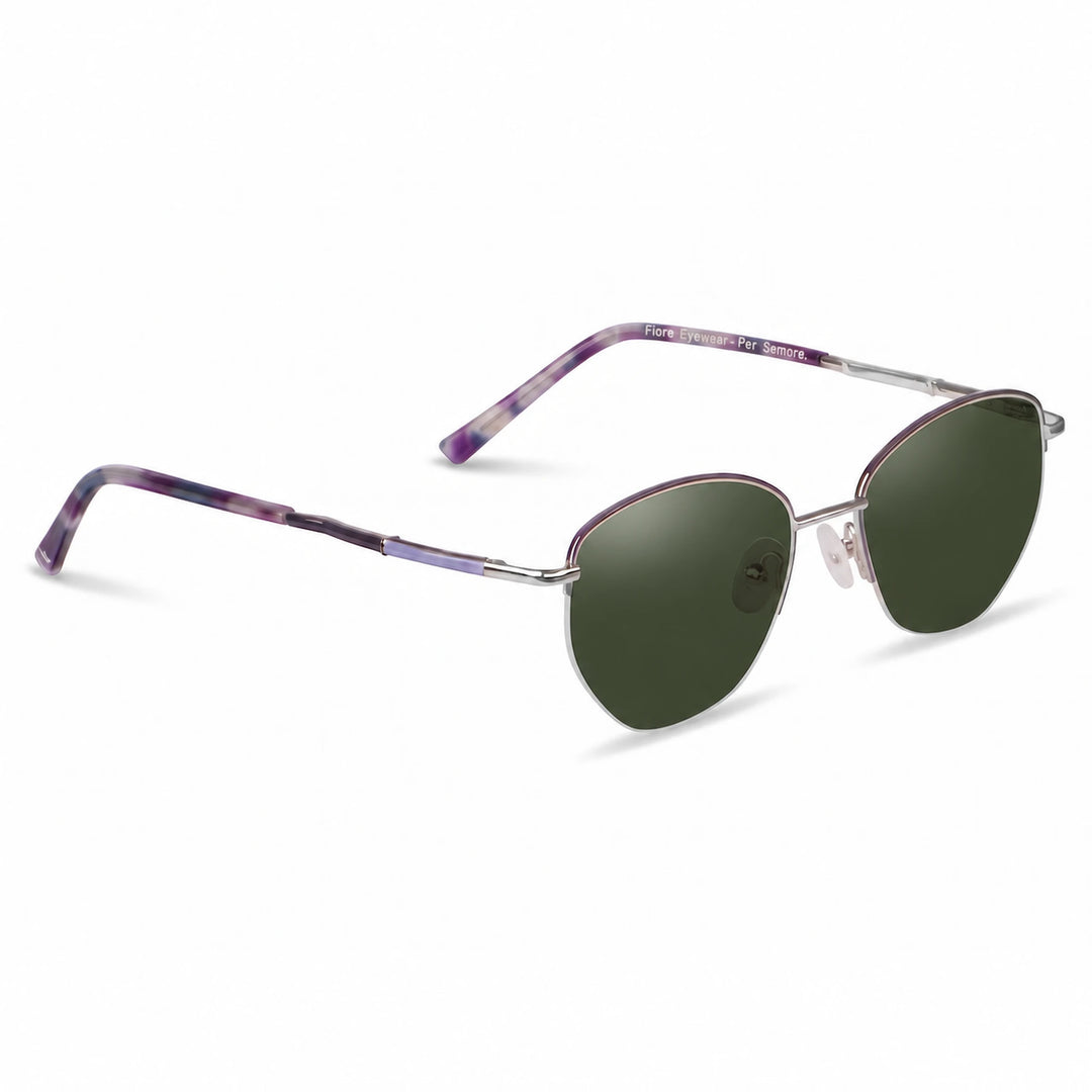 Lentes de sol Fiore 3921 Morado cristal G15 polarizado vista tres cuartos mujer #color_g15