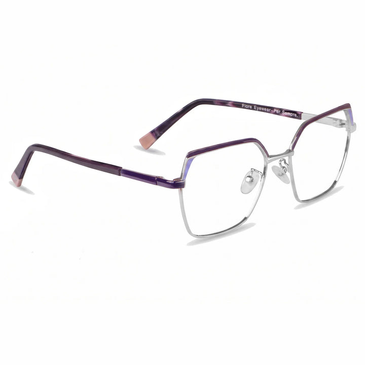 Anteojos Fiore 3971 en purple silver – vista en tres cuartos
