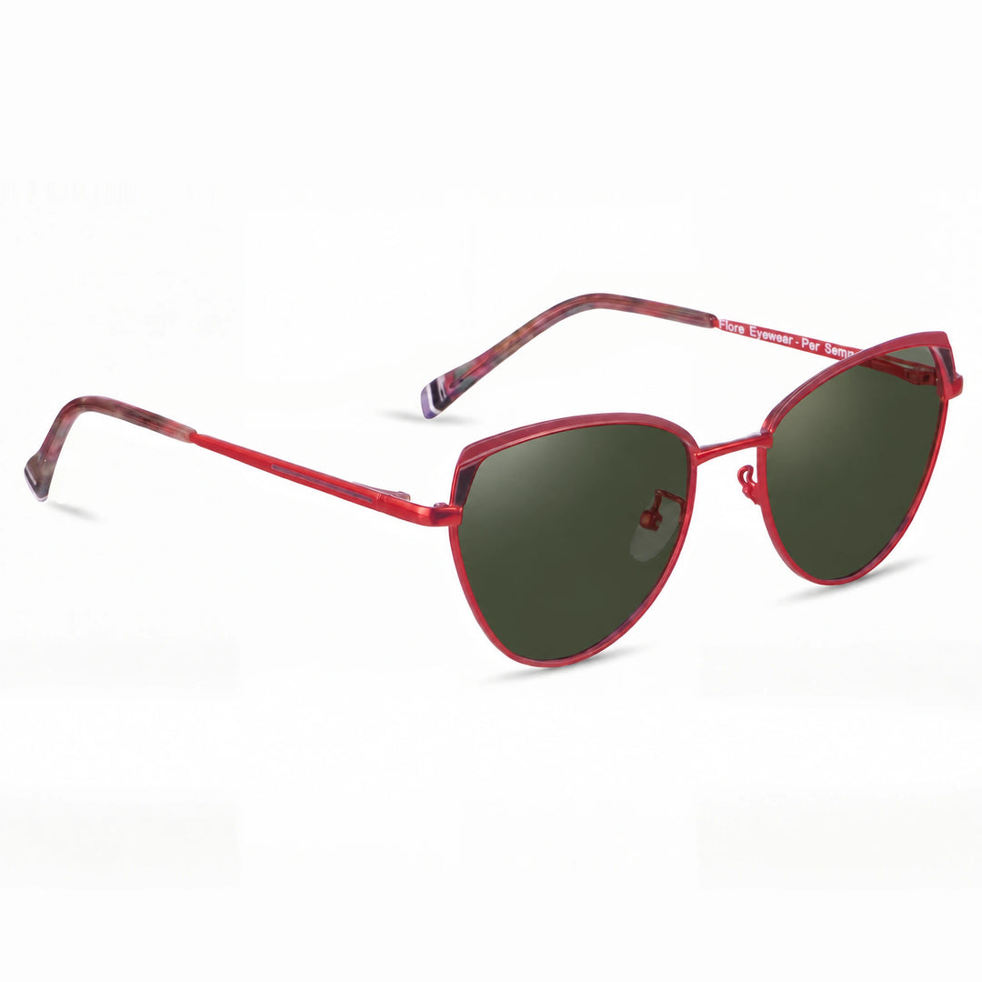 Lentes de sol Fiore 3983 Rojo cristal G15 polarizado vista tres cuartos mujer #color_g15