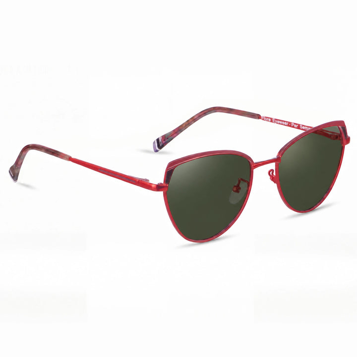 Lentes de sol Fiore 3983 Rojo cristal G15 polarizado vista tres cuartos mujer #color_g15