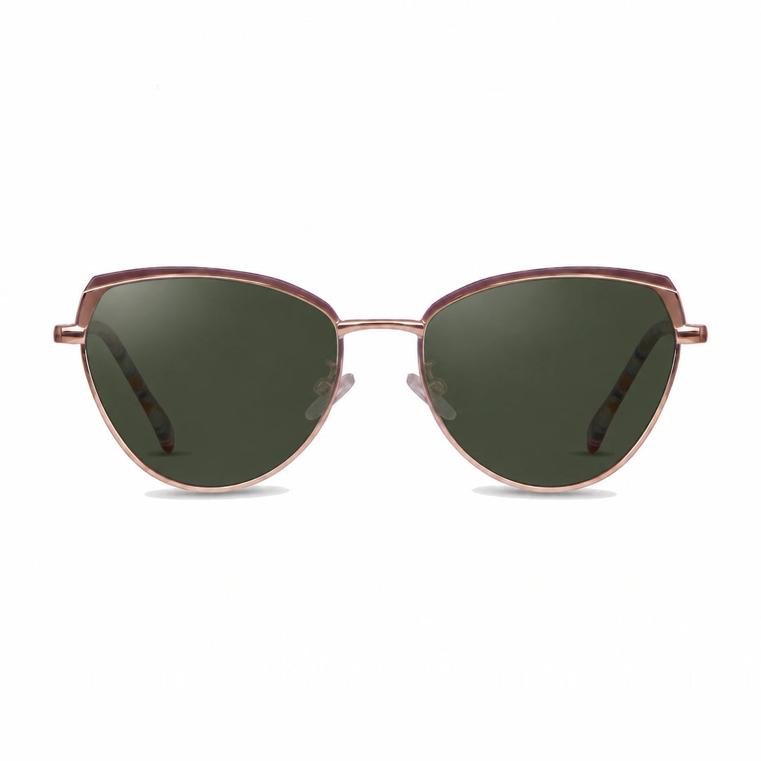 Lentes de sol Fiore 3983 Dorado cristal G15 polarizado vista frontal mujer #color_g15 #foto_frontal