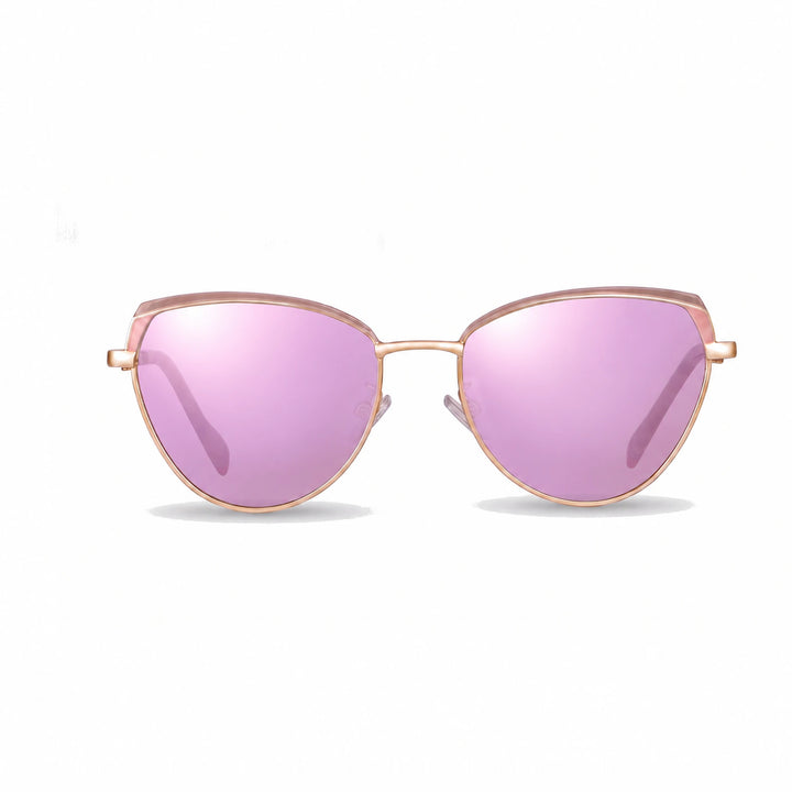 Lentes de sol Fiore 3983 Rosado cristal Espejado Rosado polarizado vista frontal mujer #color_espejado-rosado #foto_frontal