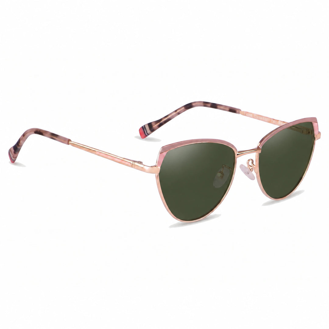 Lentes de sol Fiore 3983 Rosado cristal G15 polarizado vista tres cuartos mujer #color_g15
