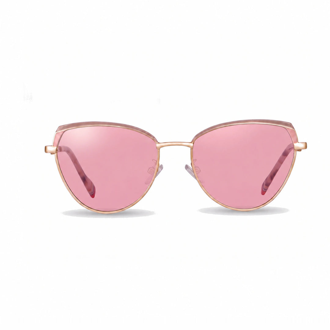 Lentes de sol Fiore 3983 Rosado cristal Rosado polarizado vista frontal mujer #color_rosado #foto_frontal