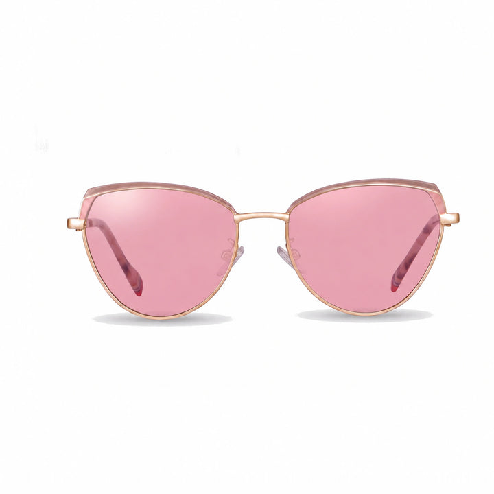 Lentes de sol Fiore 3983 Rosado cristal Rosado polarizado vista frontal mujer #color_rosado #foto_frontal