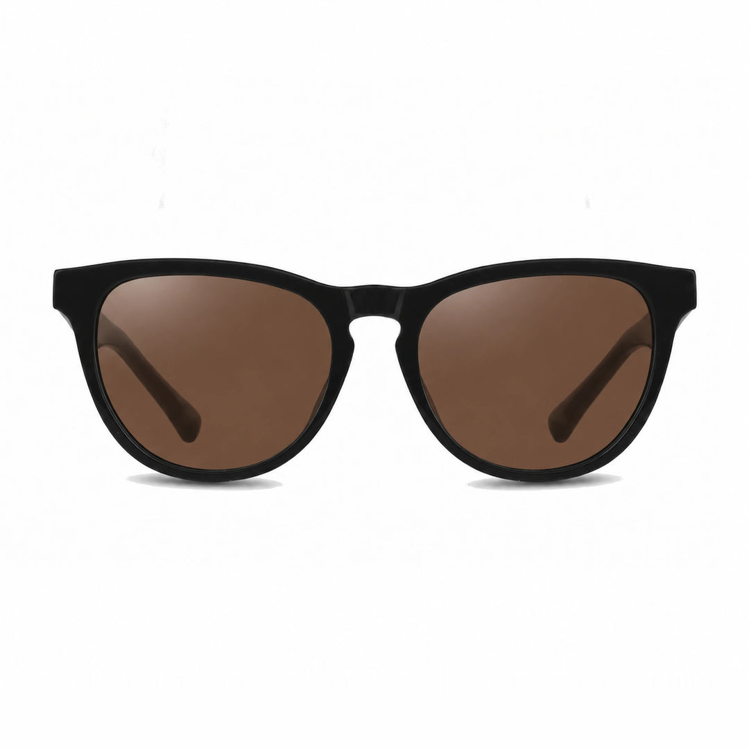 Lentes de sol Fiore 4488 Negro cristal Cafe polarizado vista frontal unisex #color_cafe #foto_frontal