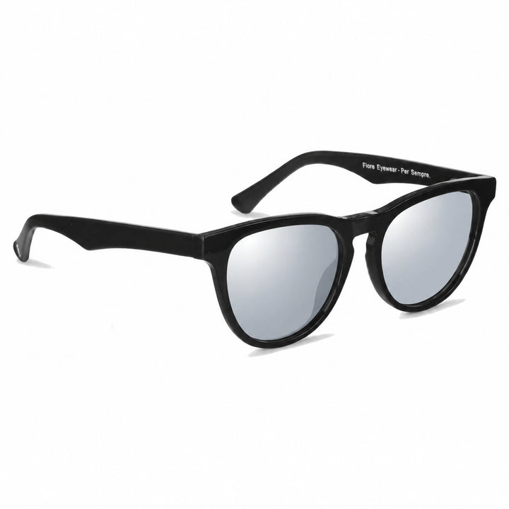 Lentes de sol Fiore 4488 Negro cristal Espejado Silver polarizado vista tres cuartos unisex #color_espejado-silver