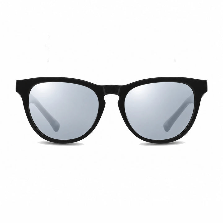 Lentes de sol Fiore 4488 Negro cristal Espejado Silver polarizado vista frontal unisex #color_espejado-silver #foto_frontal