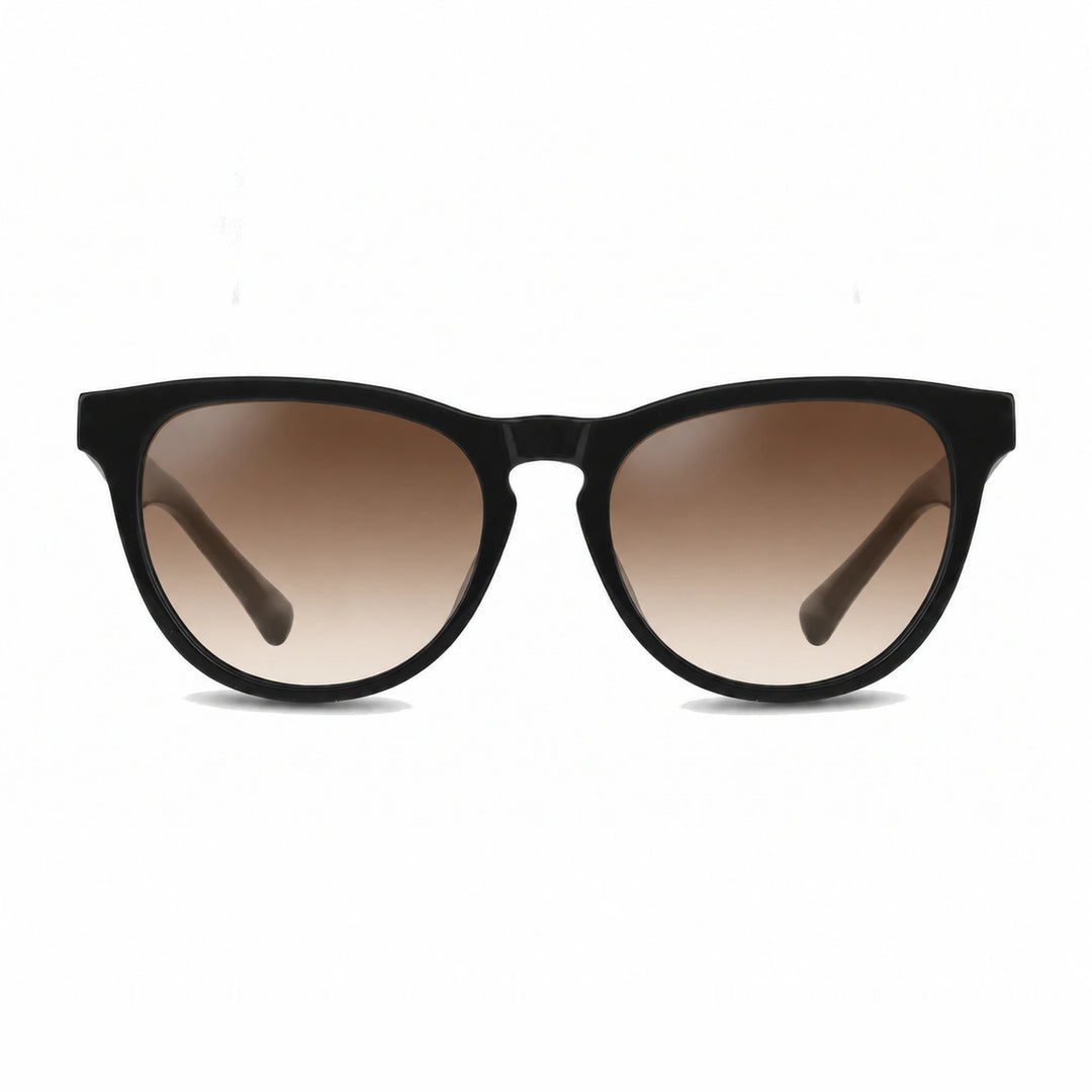 Lentes de sol Fiore 4488 Negro cristal Gradiente Cafe polarizado vista frontal unisex #color_gradiente-cafe #foto_frontal