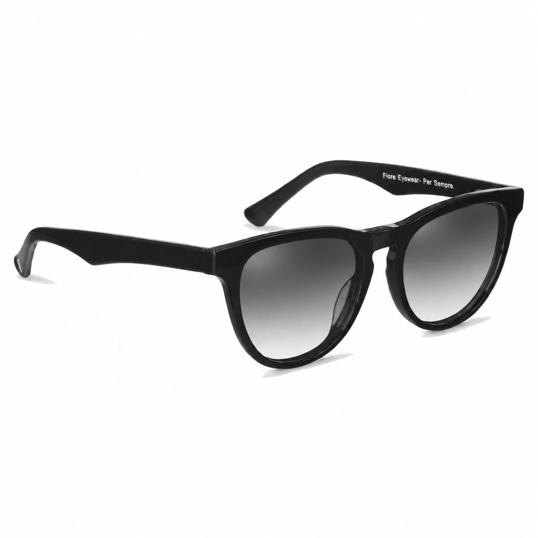 Lentes de sol Fiore 4488 Negro cristal Gradiente Gris polarizado vista tres cuartos unisex #color_gradiente-gris