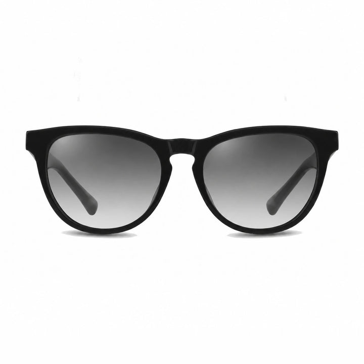 Lentes de sol Fiore 4488 Negro cristal Gradiente Gris polarizado vista frontal unisex #color_gradiente-gris #foto_frontal