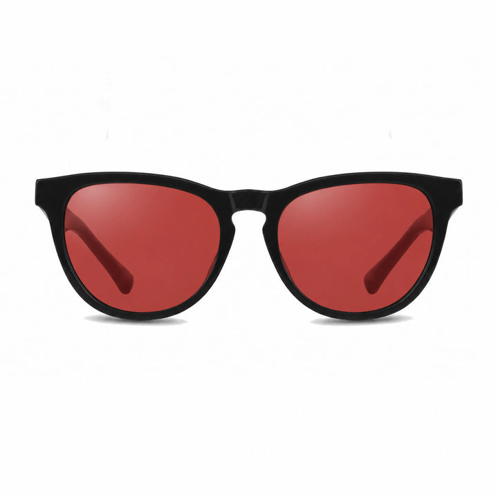 Lentes de sol Fiore 4488 Negro cristal Rojo polarizado vista frontal unisex #color_rojo #foto_frontal