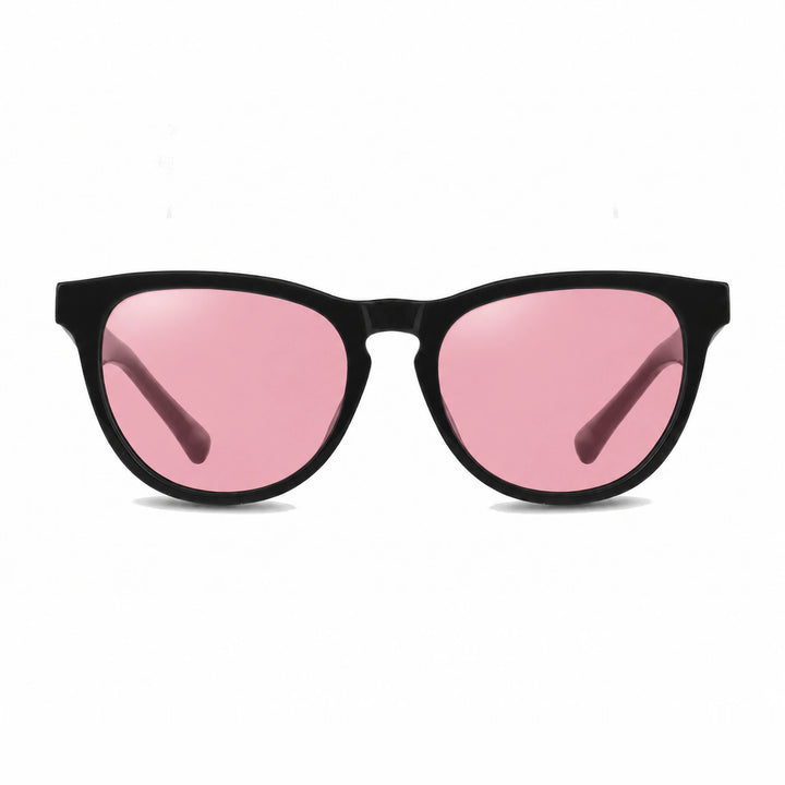 Lentes de sol Fiore 4488 Negro cristal Rosado polarizado vista frontal unisex #color_rosado #foto_frontal