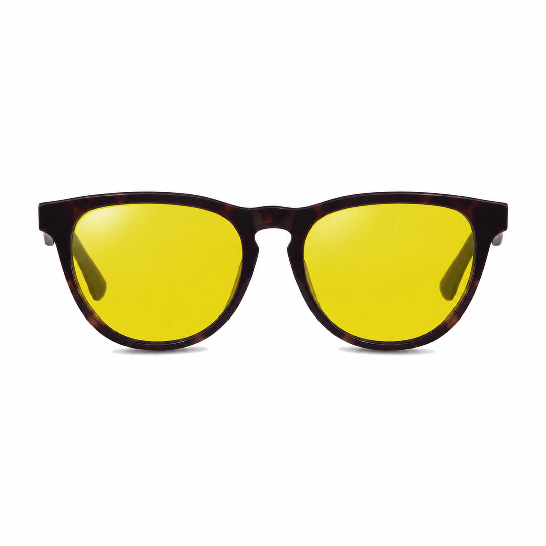 Lentes de sol Fiore 4488 Carey con cristal amarillo polarizado UV400, vista frontal para hombre y mujer #color_amarillo #foto_frontal
