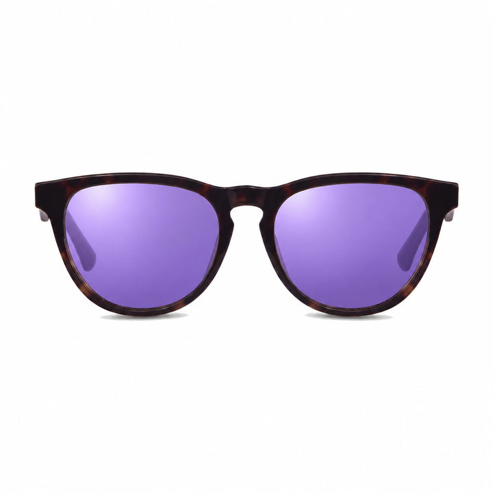 Lentes de sol Fiore 4488 Carey con cristal espejado morado polarizado UV400, vista frontal para hombre y mujer #color_espejado-morado #foto_frontal