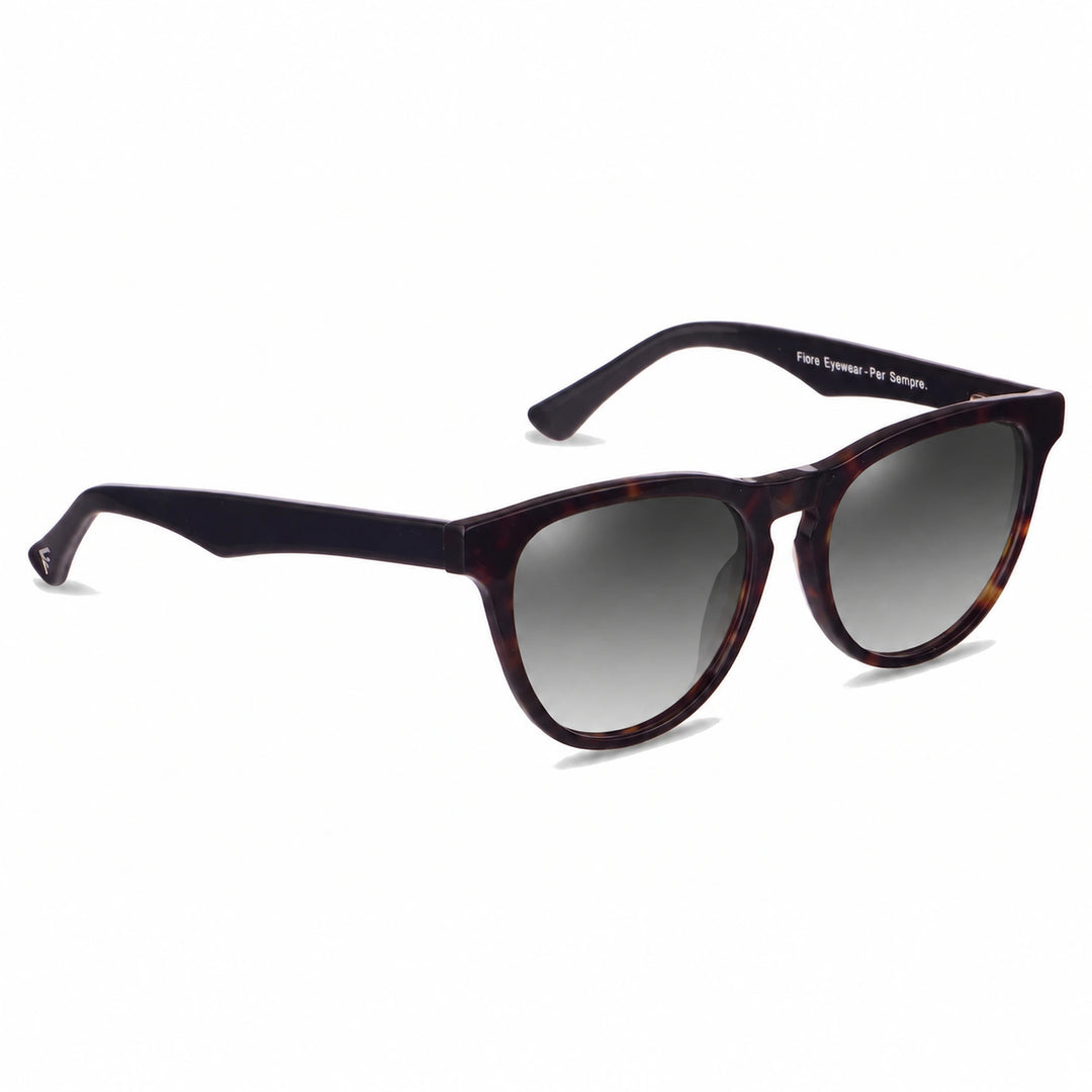 Lentes de sol Fiore 4488 Carey con cristal gradiente gris polarizado UV400, vista en tres cuartos para hombre y mujer #color_gradiente-gris